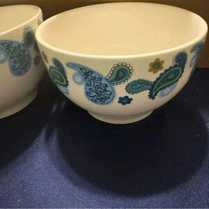 Two Paisley Print Royal Norfolk Bowls